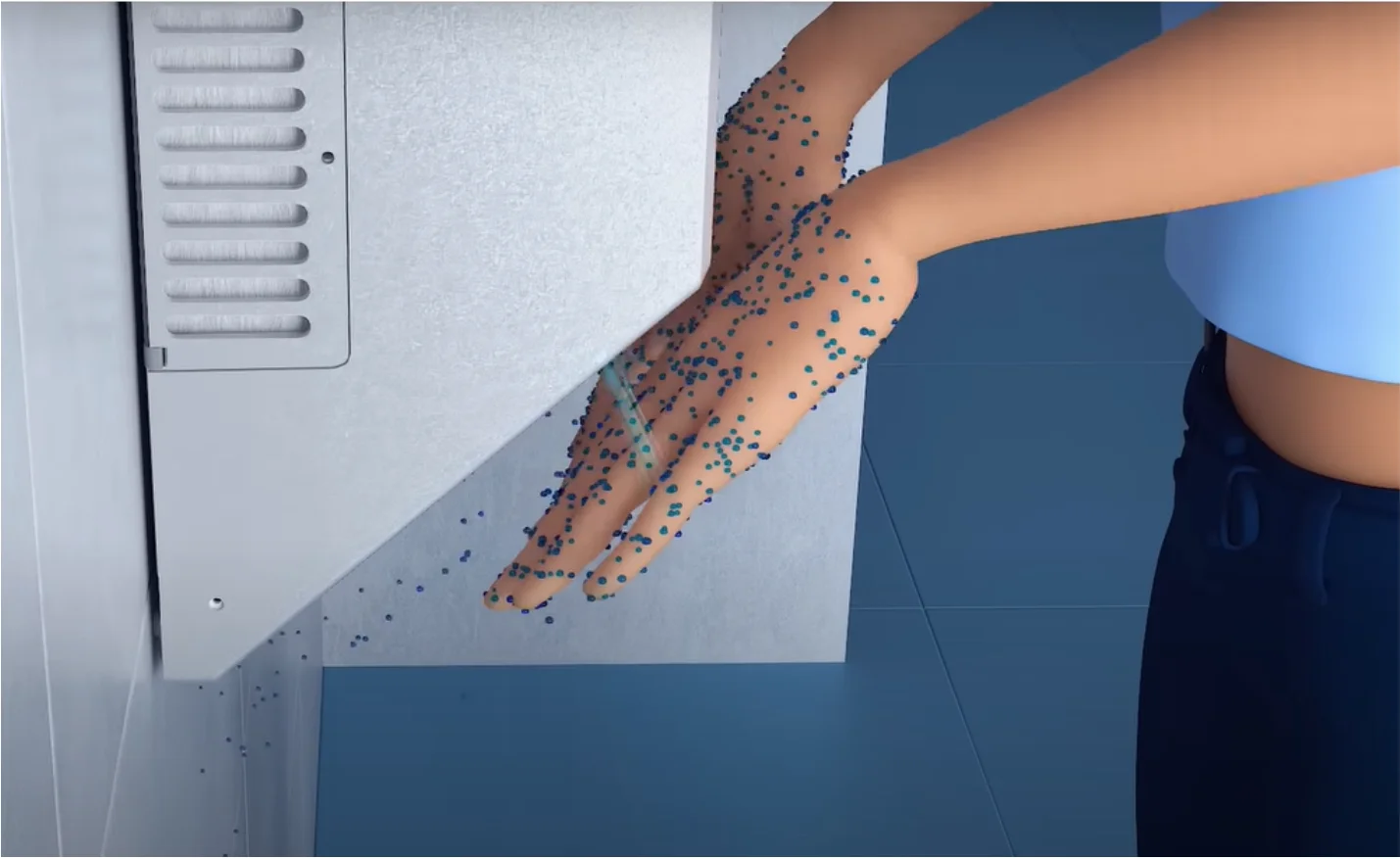 V jet hand dryer 2d drawing
