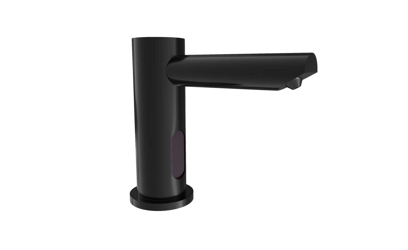 Counter mounted automatic soap dispenser in black