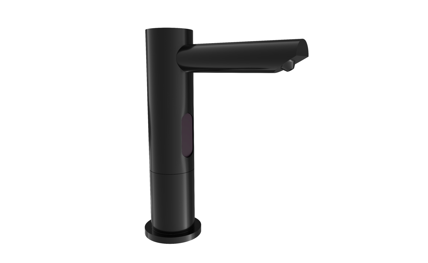 Counter mounted automatic soap dispenser in black finish