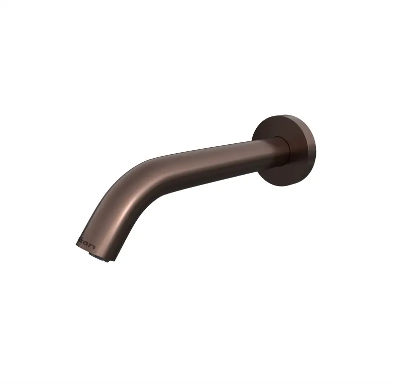 Wall mount sensor tap in matt rose gold finish