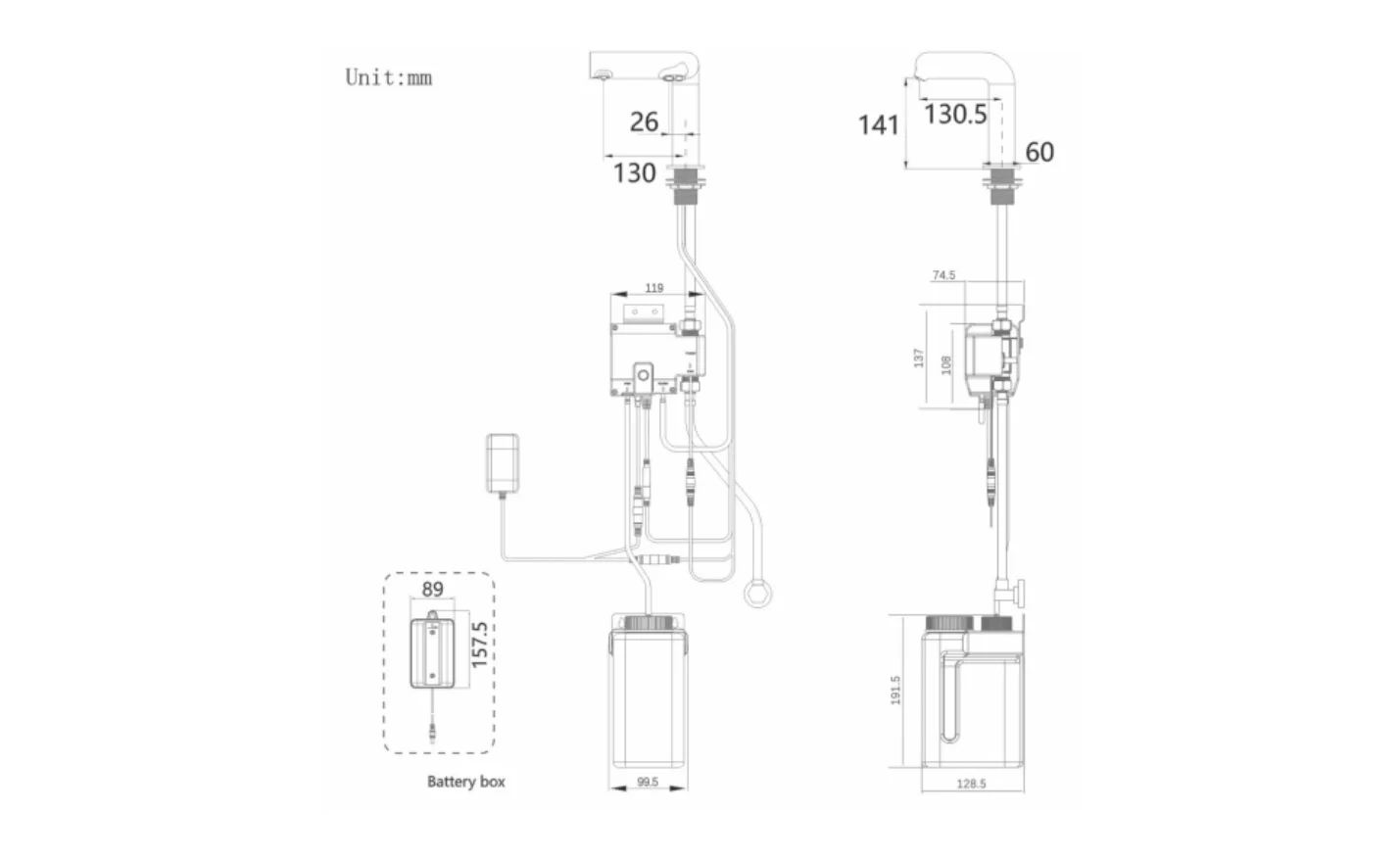 2 in 1 Sensor Tap and Soap Dispensers view 3