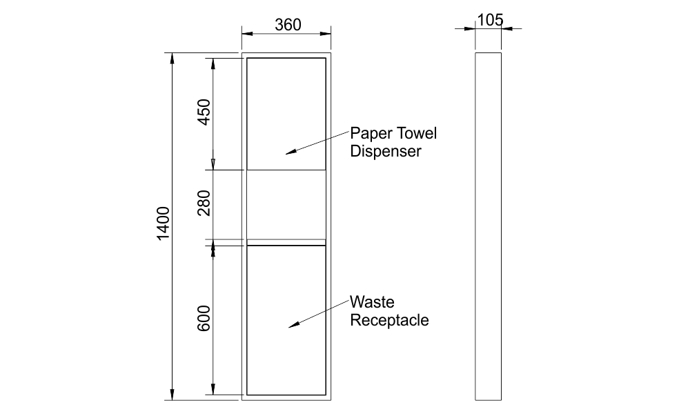 2-in-1 Stainless Steel Wall Mount Panel  view 2