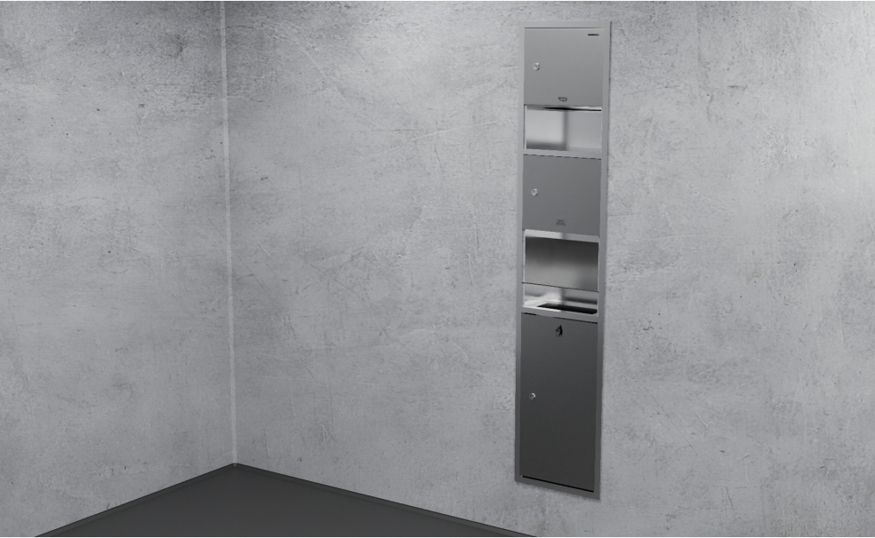 3 in 1 Stainless Steel Recessed Panel 