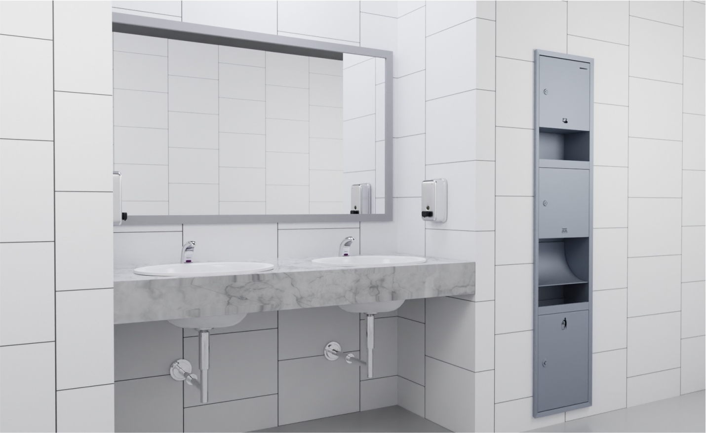 3 in 1 Stainless Steel Recessed Panel  view 3