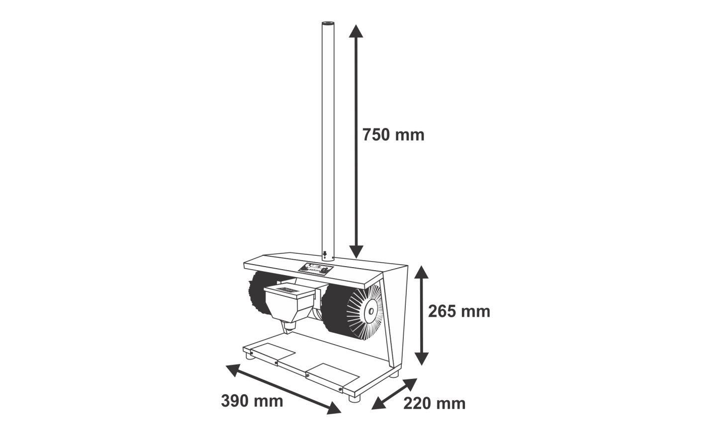 Shoe Polish Machine with Stainless Steel Support Bar view 3
