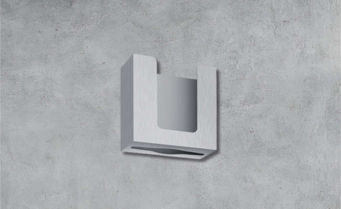 Behind mirror paper towel dispenser