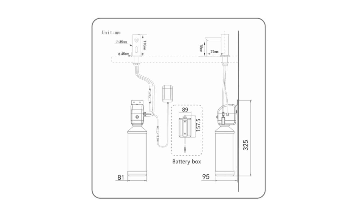 Counter Mounted Automatic Soap Dispensers view 2