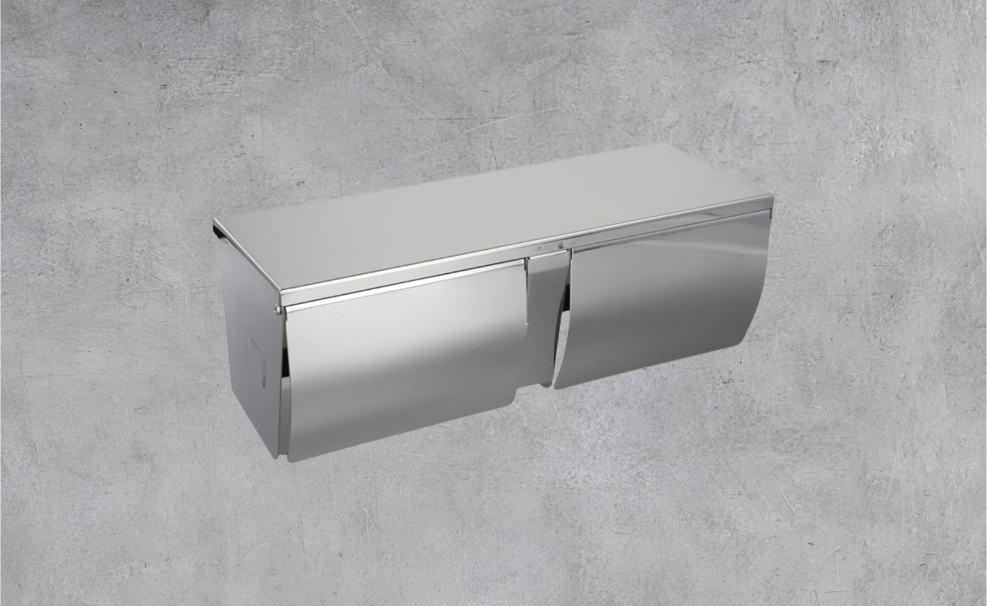     Dual stainless steel tissue roll holder 
