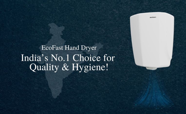 EcoFast Hand Dryer in White ABS view 4