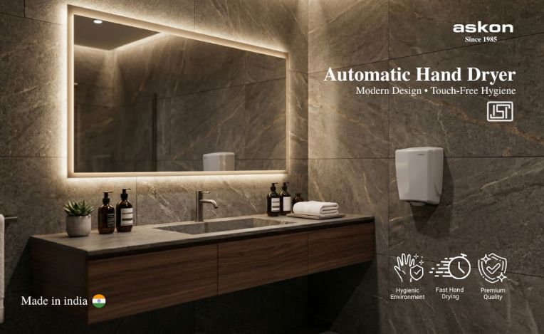 EcoFast Hand Dryer in White ABS
