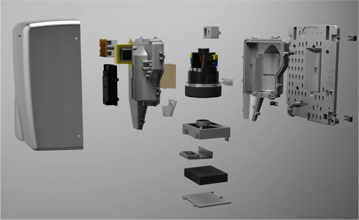 InstaJet Hand Dryer SS Brush Finish view 3
