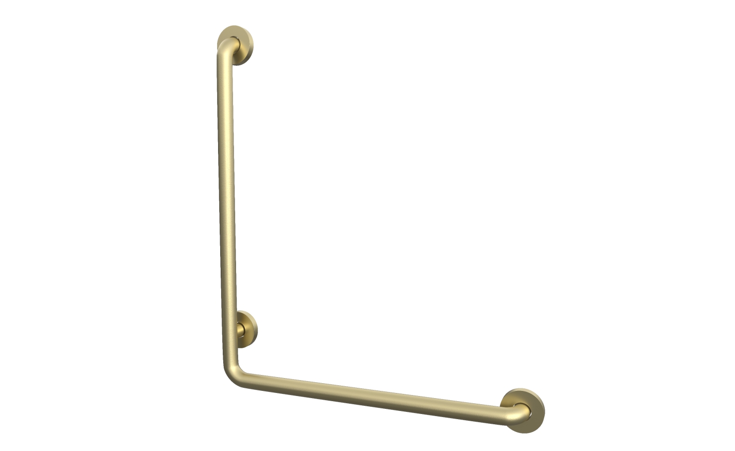 L Shape Handicap Grab Bar Towards Right in Champaign Gold