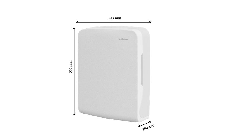 Paper Towel Dispenser in White ABS view 10