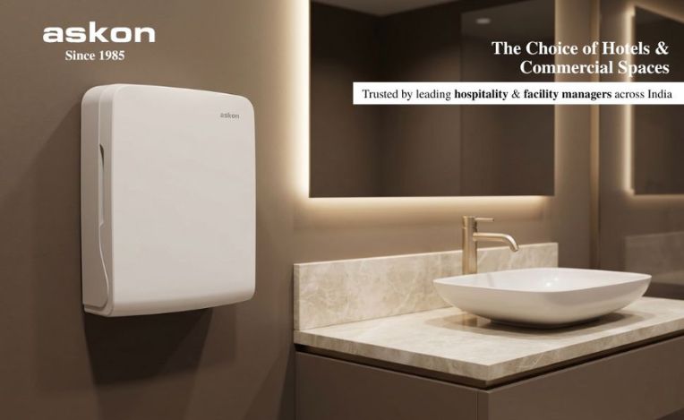 Paper Towel Dispenser in White ABS view 3