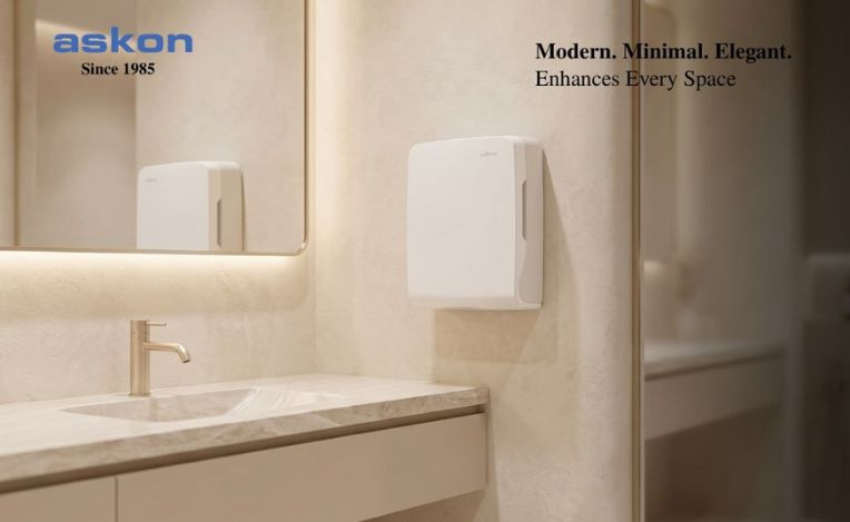 Paper Towel Dispenser in White ABS view 6
