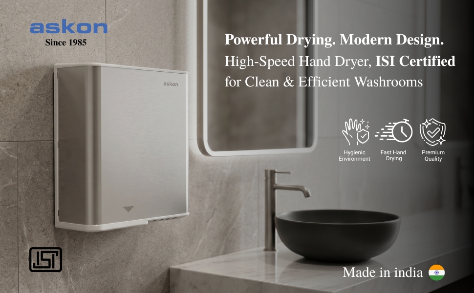 SlimJet Hand Dryer in White FR ABS view 3