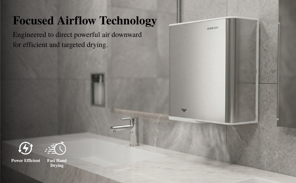 SlimJet Hand Dryer in White FR ABS view 8