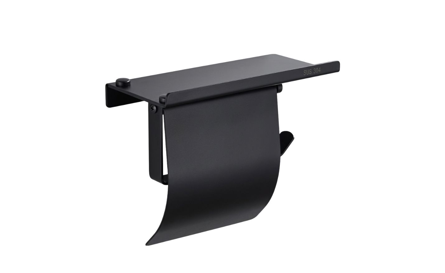 SS Tissue Roll Holder in Black