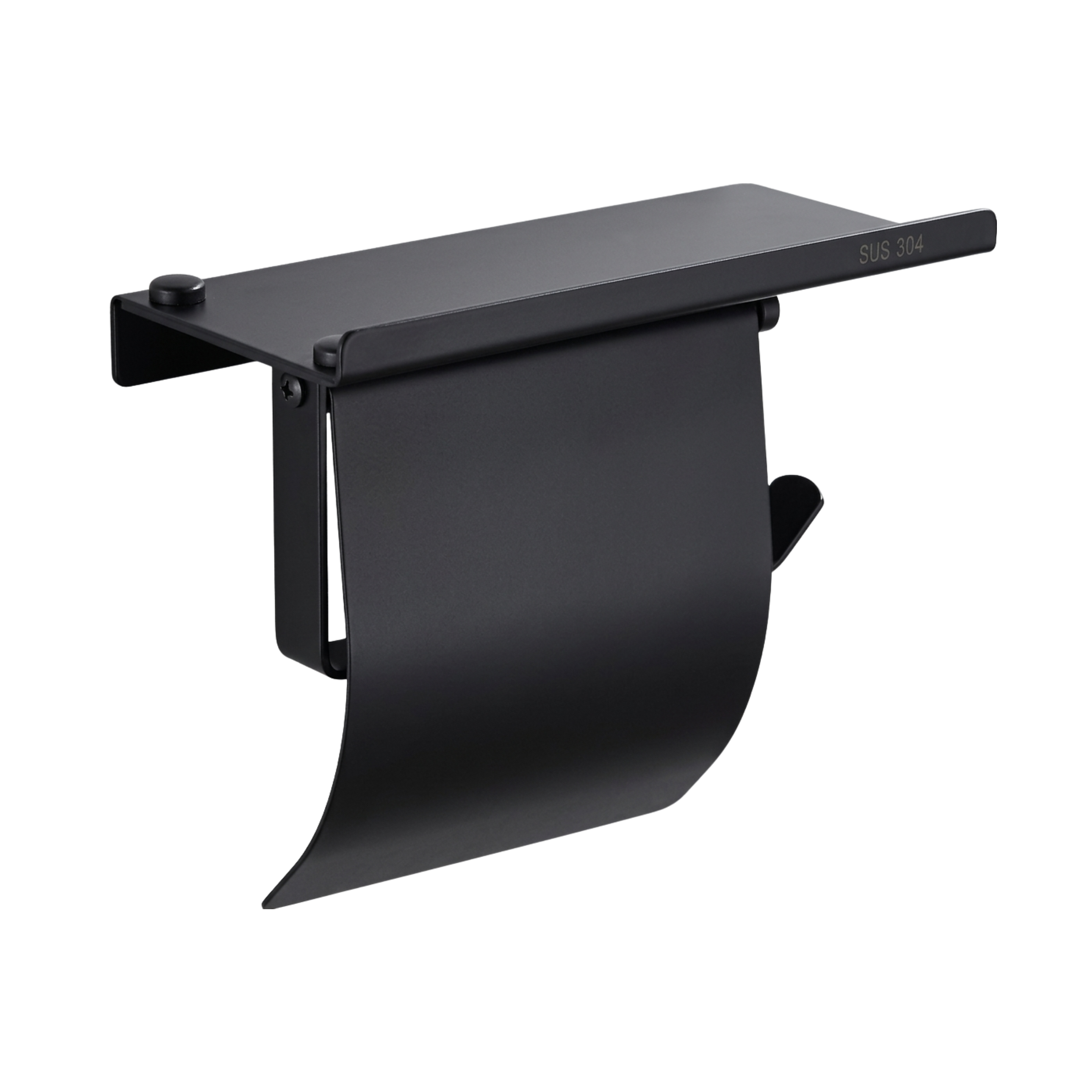 SS Tissue Roll Holder in Black