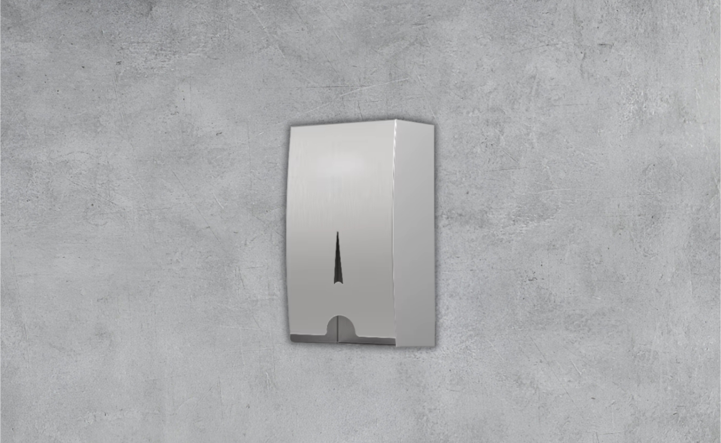 Stainless steel sanitary napkin dispenser view 2
