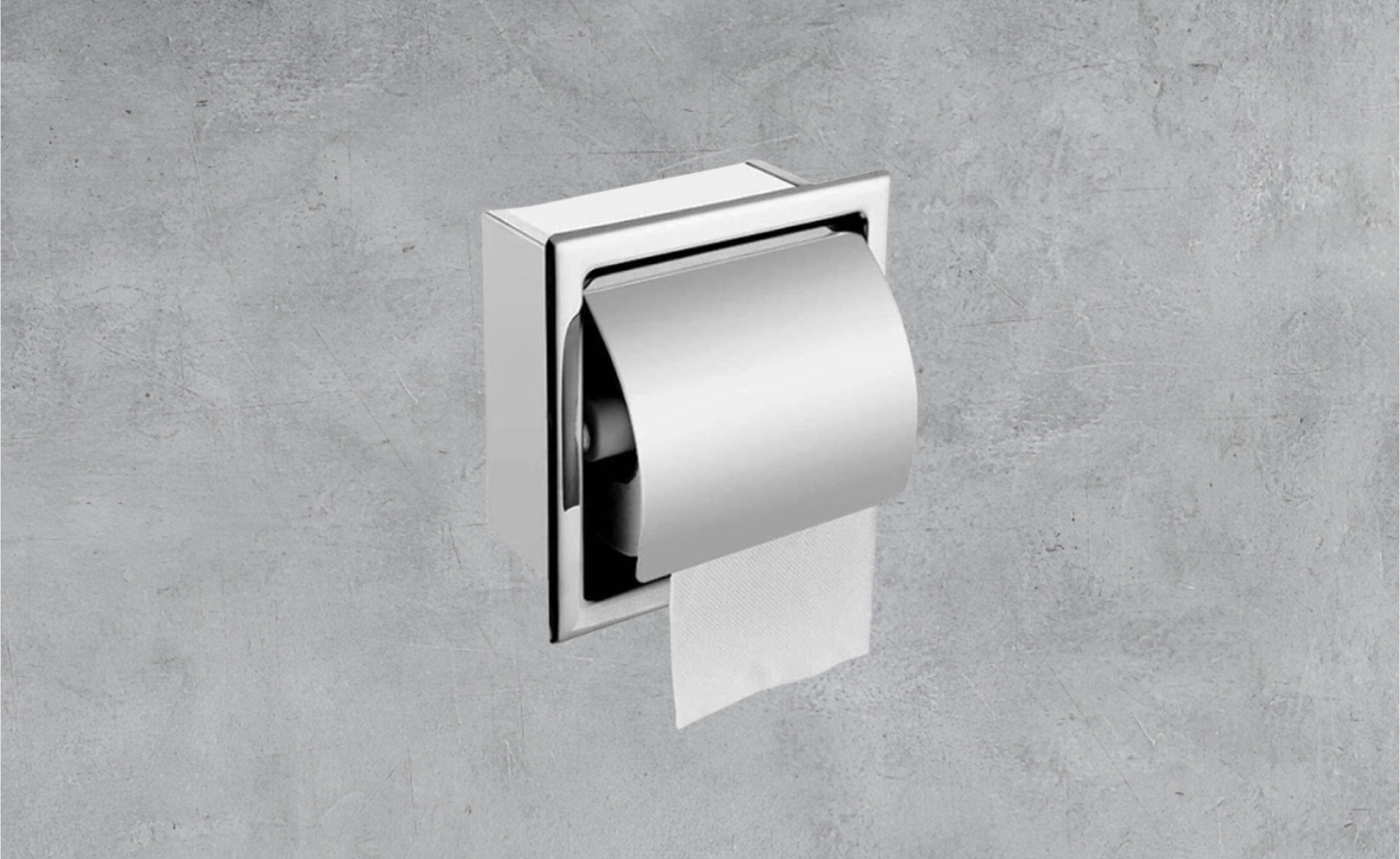     Stainless steel tissue roll holder (recessed) 