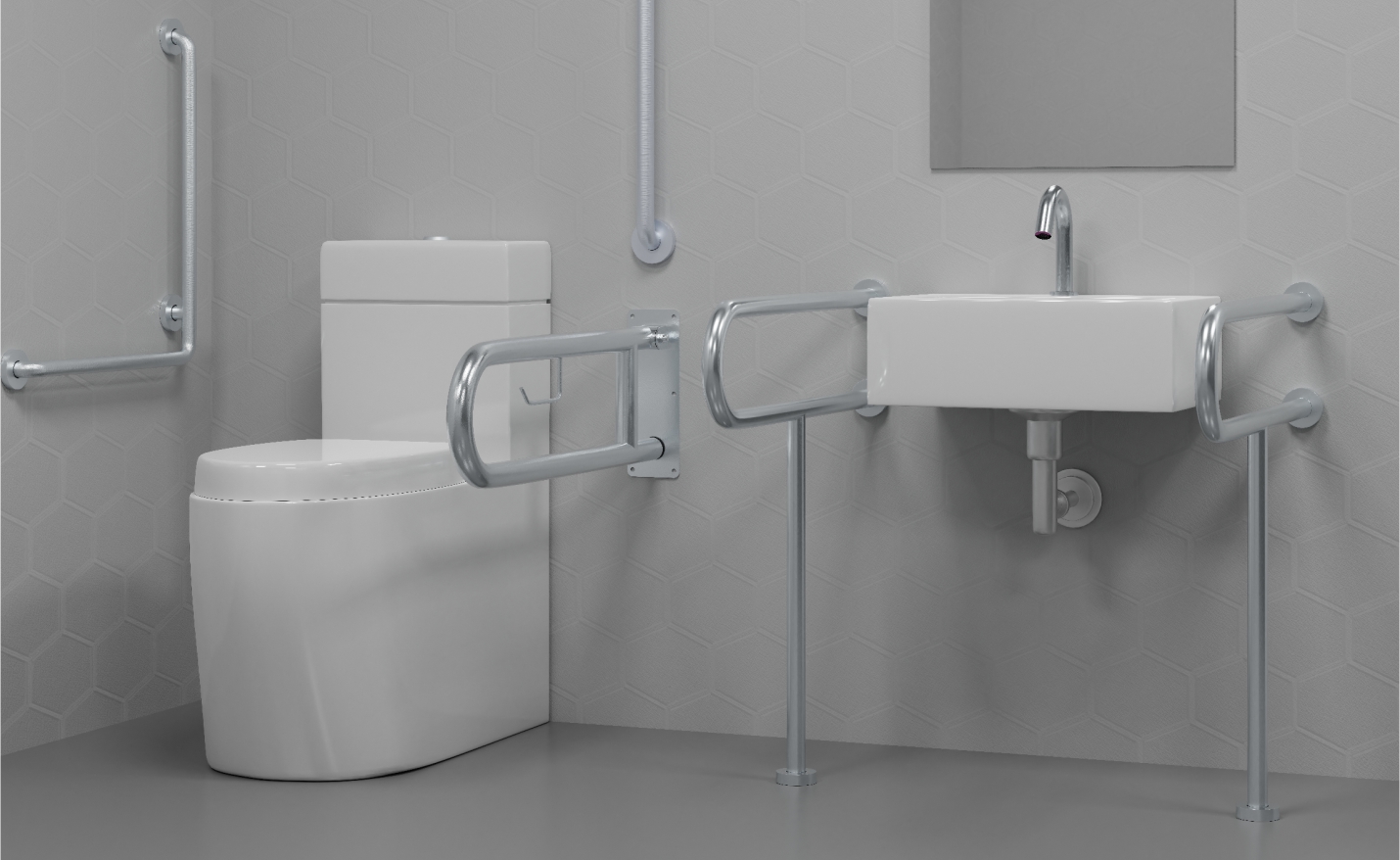 Stainless Steel U Shaped Grab bar view 2