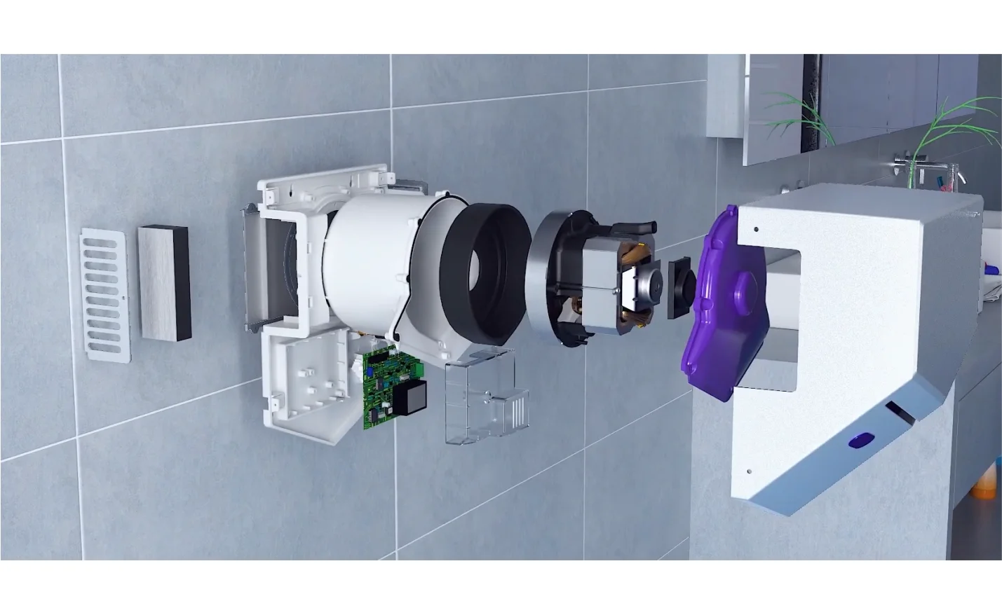 V Jet Hand Dryer in Grey with HEPA filters