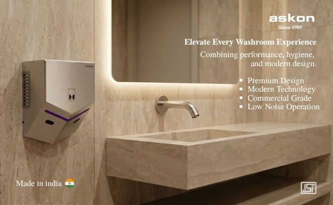V Jet Hand Dryer in Grey with HEPA filters
