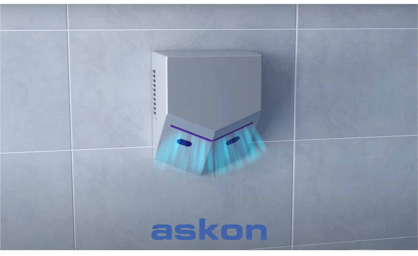 V Jet Hand Dryer in Grey with HEPA filters view 7