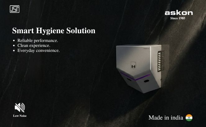 V Jet Hand Dryer in Grey with HEPA filters view 7