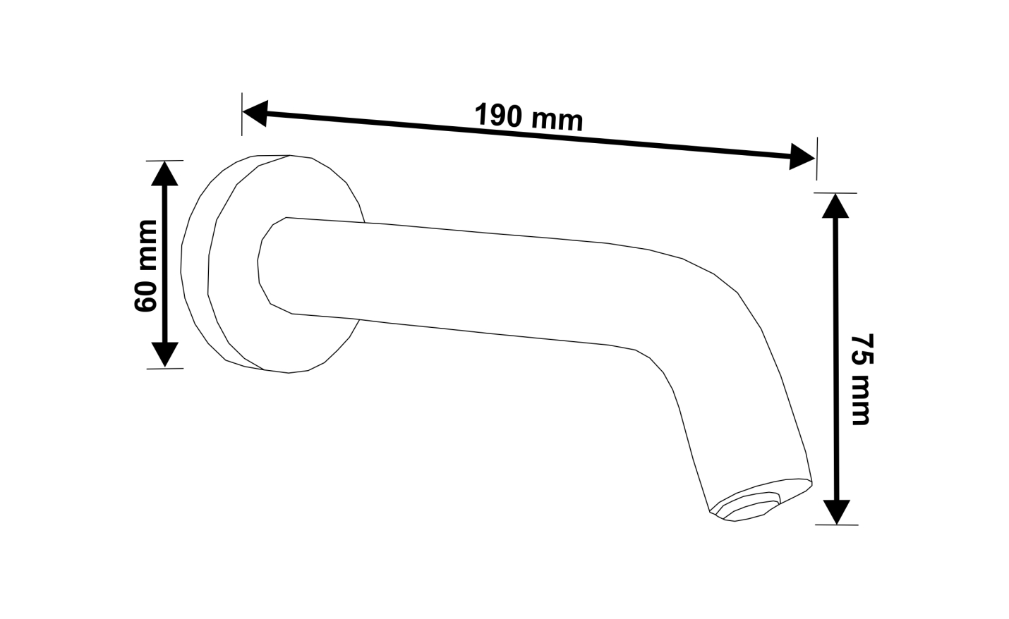 Wall Mount Sensor Tap view 2